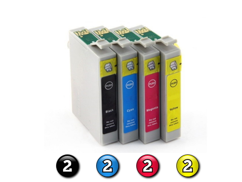 (image for) 8 Pack Combo Compatible Epson 103 (2BK/2C/2M/2Y) ink cartridges